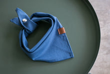 Load image into Gallery viewer, Linen bandana: Navy Blue
