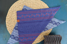 Load image into Gallery viewer, Hmong Indigo Tie-on Bandana #2
