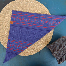 Load image into Gallery viewer, Hmong Indigo Tie-on Bandana #2
