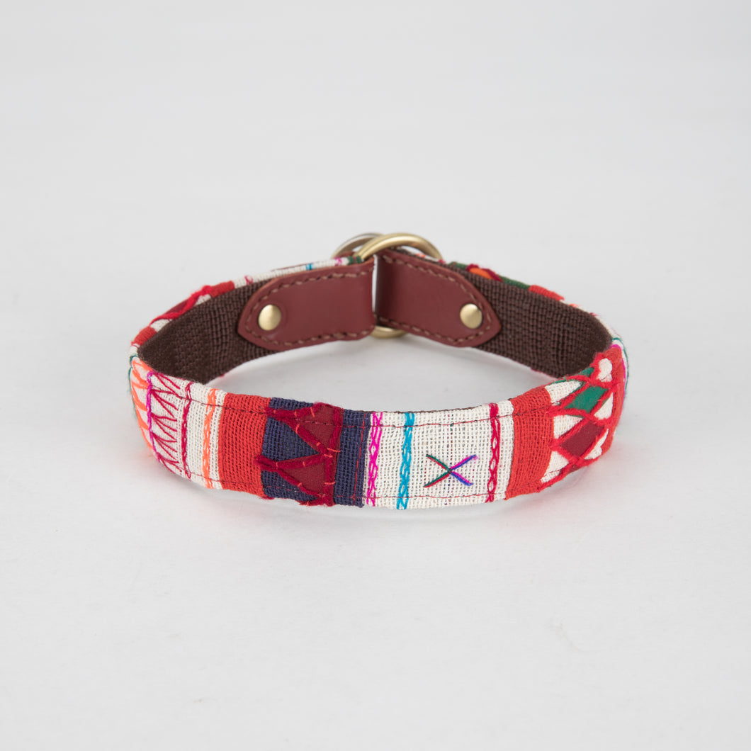 Mhong Embroidery Collar - White