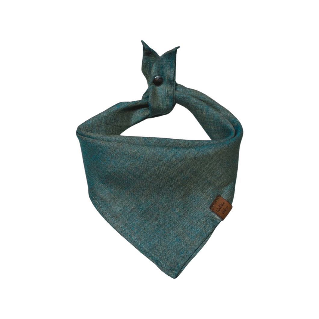 Linen bandana: Pine Green
